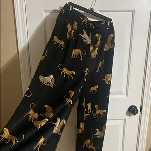 Mittoshop pants  with Leopard Motif